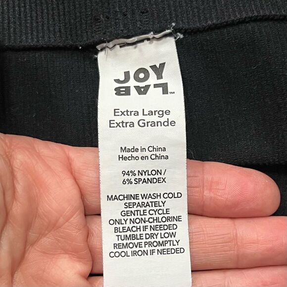 Joy Lab Ribbed Capri Leggings Charcoal Grey Size XL - Picture 5 of 6